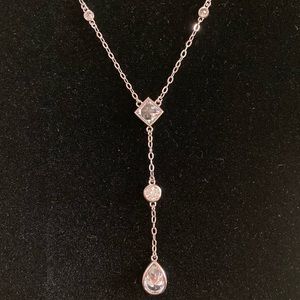 TOCARA. DIANE. DiAmi & Sterling Silver Necklace 16”. + 2” length.